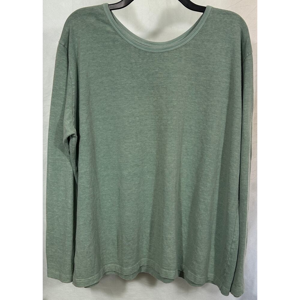 Green Hemp Blend Long Sleeve Shirt Men’s XL Eco Casual Top